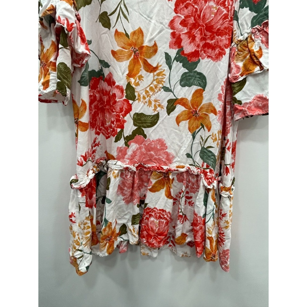 Petal And Pup Dress Womens Large Floral Ruffle Sleeve Boho‎ Cottagecore - Picture 4 of 13